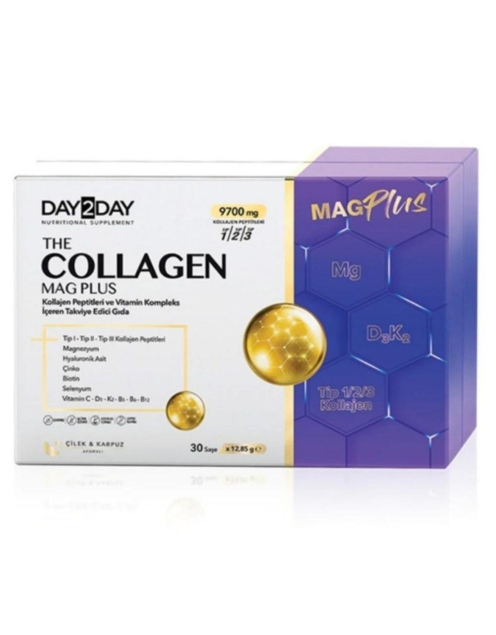 Day2Day Collagen Mag Plus Çilek Karpuz Aromalı 30 Saşe