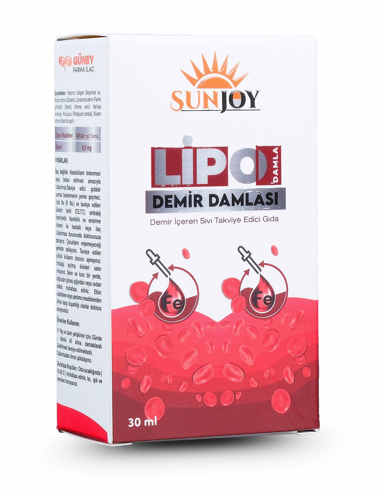Sunjoy Lipo Demir Vitamin Takviyesi